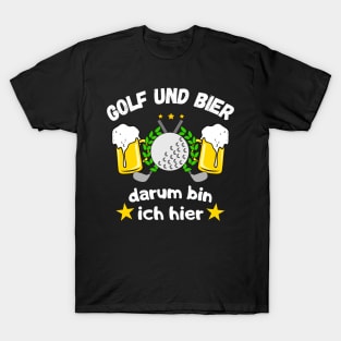 Golf und Bier Lustiges Golfspieler Spaß T-Shirt